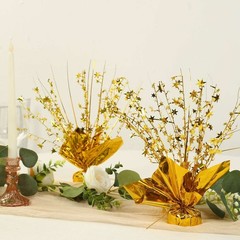 6 Gold Metallic Star Foil Spray Centerpiece Table Decoration Party Decorations