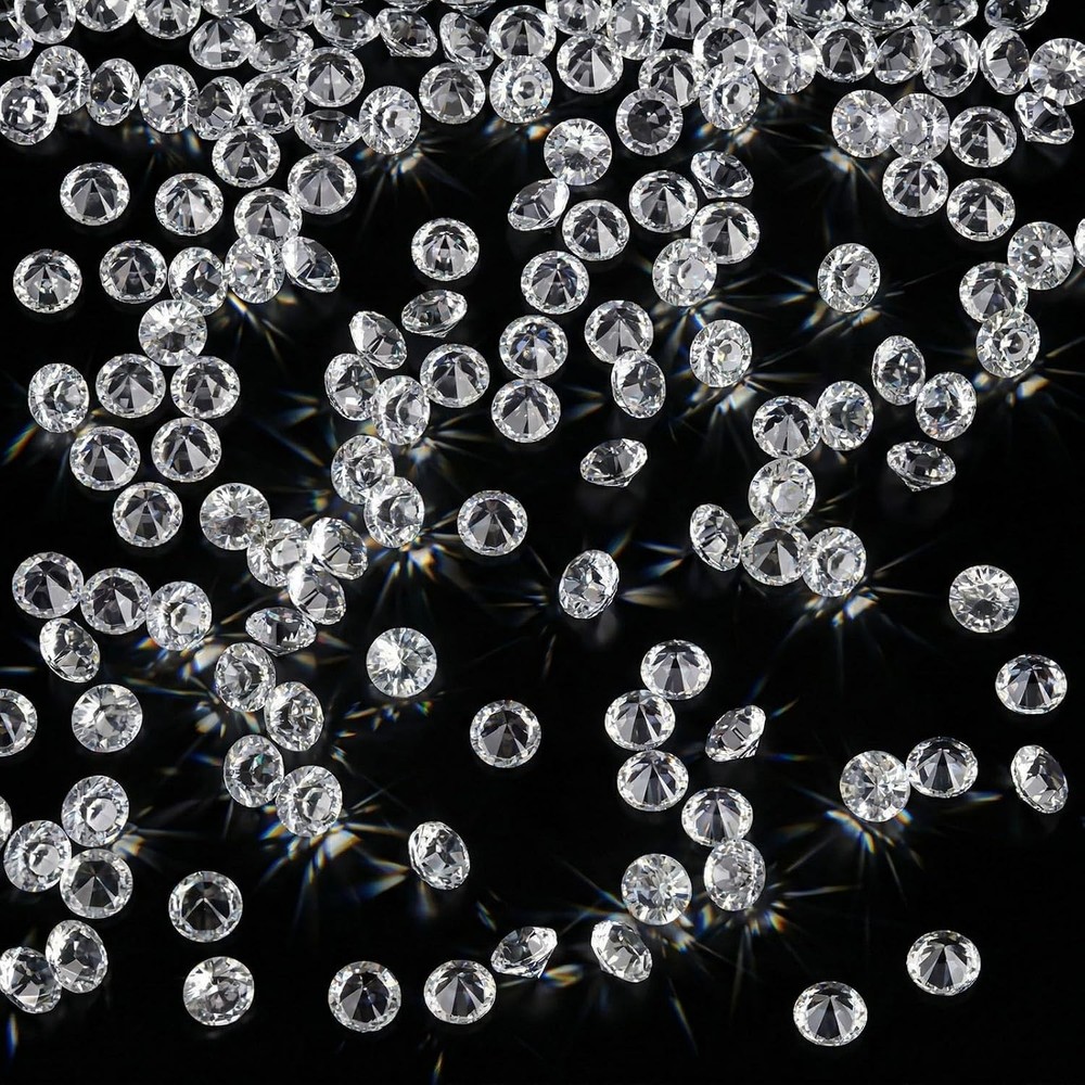10000/2000Pk Fake Diamond 4.5mm Mini Clear Diamonds Decoration Acrylic Crystal .