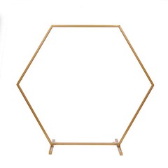 24″ Gold Geometric Metal Flower Frame Hexagon Table Arch Centerpiece Party Event