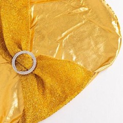 Metallic Tinsel Spandex Stretchable Banquet Chair Cover Sash Band Buckle Party