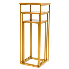 3 Durable Metal Wedding Flower Stands Rectangular Rack Vase Plant Golden Rack