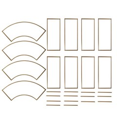 3D Gold Metal Wedding Arch Backdrop Stand with Round Top Wedding Events Party