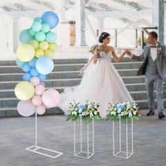 Ballon Arch Stand And 2 Flower Stands Arch Backdrop Stand For Parties Wedding