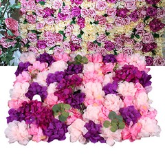 Artificial Flower Wall – Lifelike Silk & Plastic for Indoor/Outdoor Use, Easy