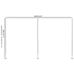 3M*6M Backdrop Stand Pipe Kit Heavy Duty Wedding Back Adjustable Stand