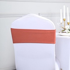 10 Terracotta Spandex STRETCHABLE CHAIR SASHES Wedding Party Decorations SALE