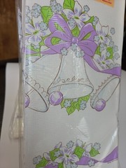 2 Vintage Party Table Covers Wedding Bells Chapel Retro 80s Bridal Paper Art