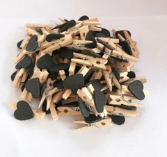 Mini Heart-Shaped Wooden Clips: Photo/Paper/Clothes Pegs for Home Decor