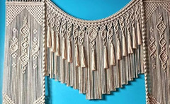 Handmade Macrame Wedding Arch Decor Boho Backdrop Wall Tapestry Boho Curtain