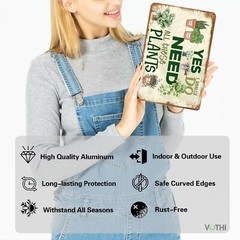 Funny Garden Signs for Outside ; Yes I Really Do Need All These Plant Metal S…