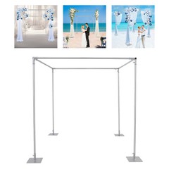 4-Post Background Stand Wedding&Party Decor Backdrop Stand Kit Floor-Mount