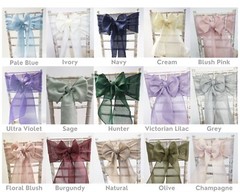 CHAIR COVER BOW SASHES TABLE RUNNERS WEDDING EVENT DÉCOR LINEN BURLAP FABRIC