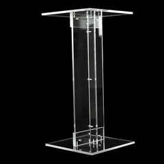 24 in Clear Acrylic Flower Display STAND Square Top and Base Party Decorations