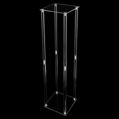 Clear Acrylic Flower Stand Tabletop Flower Plinth Column Vase Wedding Decoration