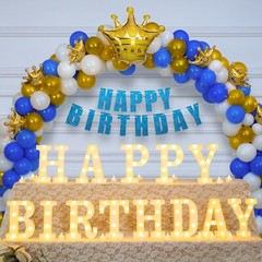 173pcs Happy Birthday LED Marquee Light Up Letters Sign Birthday Decorations …