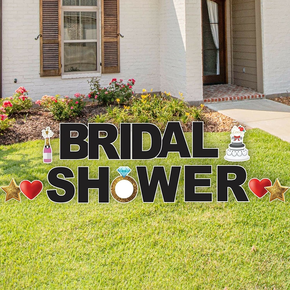 She Said Yes Yard Sign Decorations, 18pcs, Wedding Yard Cards, Includes Stakes