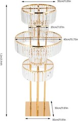 Wedding Gold Vases Centerpieces Luxurious Crystal Flower Stand 5 Tier