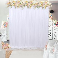 5ft x 7ft White Backdrop Curtains for Wedding Photography Birthday Party Decor