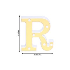 6″ tall GOLD R LED Lighted Marquee Letters Sign Party Wedding Events Decorations