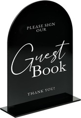 Modern Black Acrylic Table Signs – Perfect for Weddings & Celebrations, Set of 2