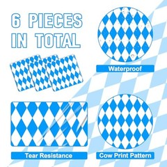 Pcs Oktoberfest Table Runner – and White Checkered Tablecloths 14 x 108″ 6 Blue