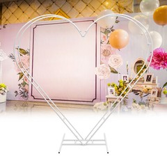 Metal Heart Shaped Wedding Arch Backdrop Stand White for Wedding Ceremony Decor!