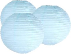 4″6″8″10″12″14″16″18 Round Paper Lanterns Lamp Wedding 4″/10CM, Baby Blue