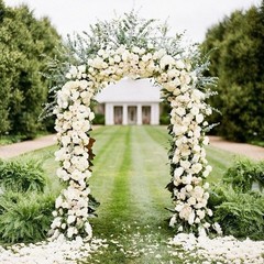 7.9ft Metal Army Green Arch Wedding Party Bridal Prom Garden Floral Decoration