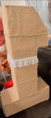 Burlap & Lace Wedding Backdrop Beige Rectangle Reusable More Than 20 in