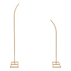 Set of 2 Gold Metal Wedding Arch Rack Flowers Frame Stand Party Backdrop Decor
