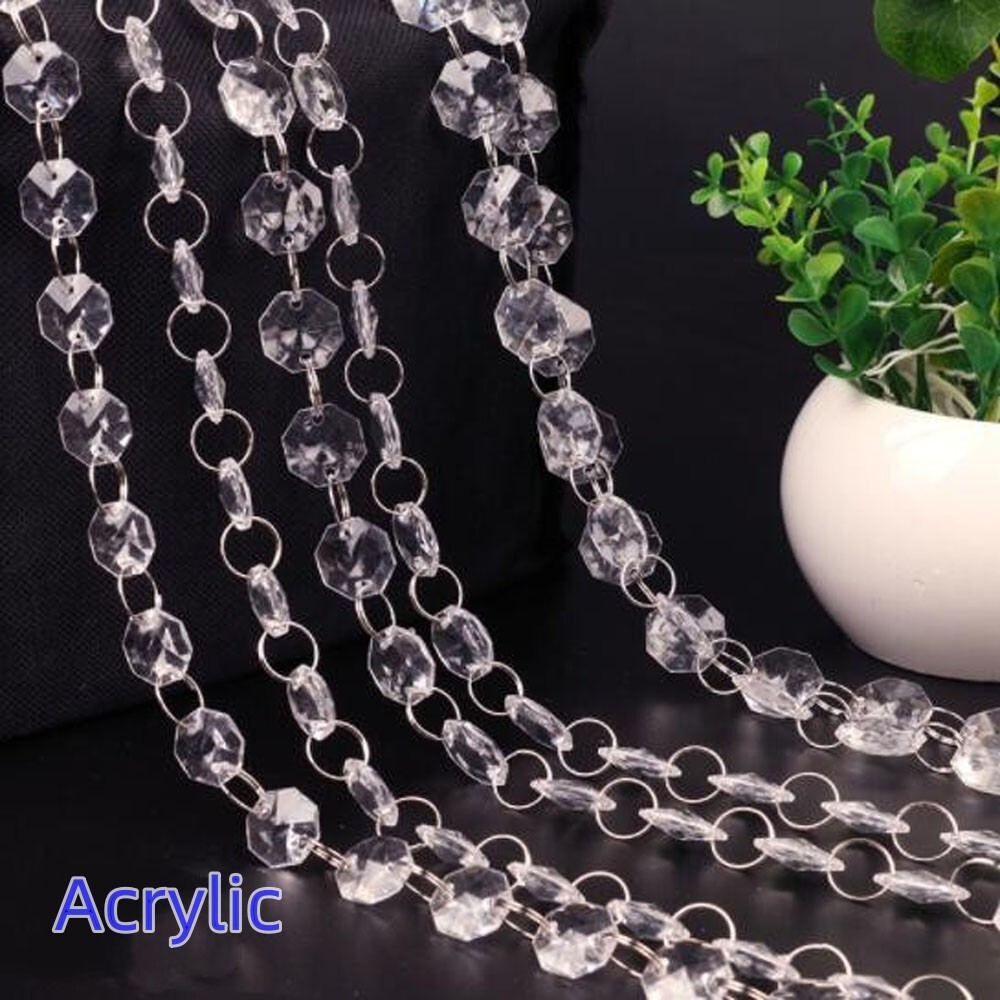 330FT Wedding Acrylic Crystal Garland Strand Chain Hanging Diamond Bead Tree DIY