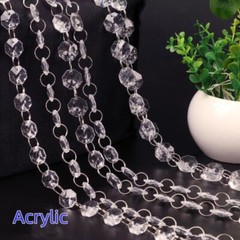 330FT Wedding Acrylic Crystal Garland Strand Chain Hanging Diamond Bead Tree DIY