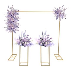 Modern Gold Metal Wedding Backdrop Stand Balloon Stand with Flower Stands