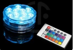 LED Light Puck or Pod Remote Control RGB LED Submersible Lights – 12pc w/ remote