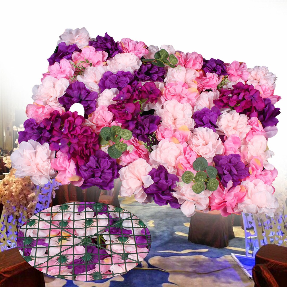 6*Artificial Flower Wall Panel Indoor Outdoor Flower Wall Panel For WeddingDecor