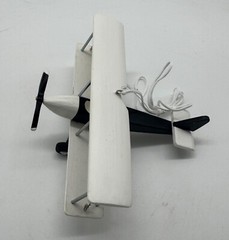 Hanging Airplane, White Black, Nursery Decor, Decorative Wooden Airplane