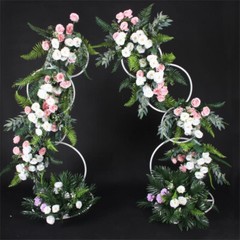Wedding Flower Display Frame Round Arch White Metal Circle Backdrop Stand Party