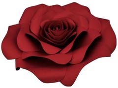 Decor In The Box 11 Piece Handmade Paper Flower Set Fully Assembled -Red/Pink