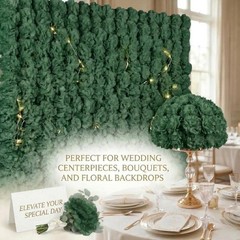 Larksilk Emerald Carnations, Fake Flowers, 100 Pack for Events, Weddings, DIY
