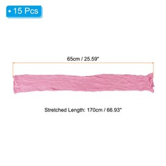 15Pcs Stocking Flower Fabric 65cm/26″ for DIY Mesh Flowers Making, Coral Pink