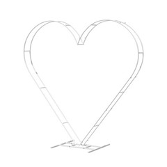 Heart-shape Wedding Arch Frame for Floral Balloon Wedding Photograph Decorations