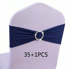36pcs Spandex Stretch Chair Sashes With Bow Knots,Suitable For Wedding Parties