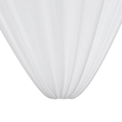 High-Quality White Chiffon Ceiling Drapes, 6 Panels (5*30 Feet Each), Perfect
