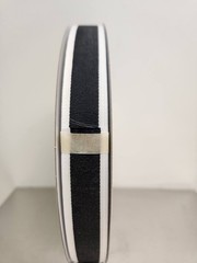 BLACK & WHITE GROSGRAIN RIBBON 7/8″ 100 YARD ROLL