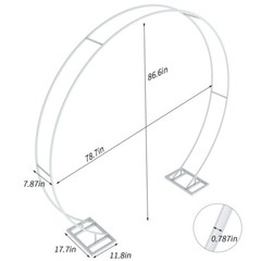 XXL Metal Round Backdrop Stand Wedding Archway Garden Arch Backyard Plant Trelli