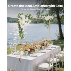 Uimoso Adjustable Table Arch Stand with Clamps for Party Decorations