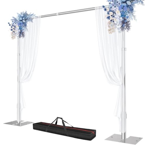 Pipe and Drape Backdrop Stand Heavy Duty Adjustable Backdrop 10x10ft Silver