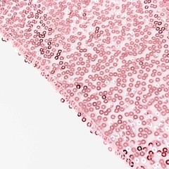 2 PINK 8ft x 2ft Sequined Backdrop Curtain with Rod Pockets Wedding Decorations