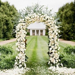 7.9ft Metal Army Green Wedding Party Prom Garden Floral Decoration Arbor Arch