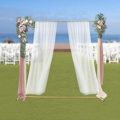 Golden Backdrop Stand, Background Decoration Kit For Wedding/Ceremony/Party